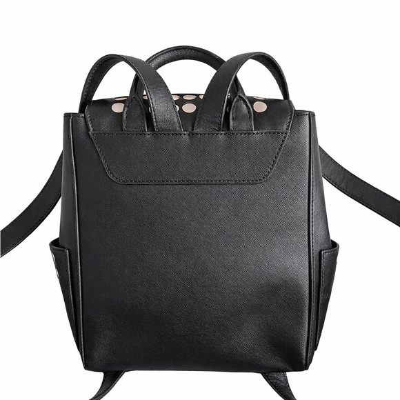 Tory Burch Lily Mini Backpack in Black/Light Oak color gold hardware. NEW - Picture 5 of 8